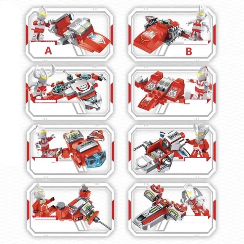 MAINAN ANAK 8iN1 LEGO BRICK SUSUN DIY PESAWAT SPACE ROKET ROBOT ULTRAMAN EDUKASI DIY ROBO FIGURE TRANSFORMER MOBIL PESAWAT KE ROBOT TOY KID BOY GIRL