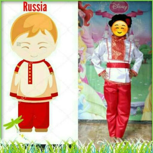 Sz 8-12 Th Kostum Negara Rusia/Baju Tradisional Anak Cowo