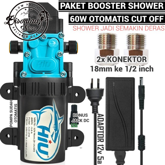 Paket Pompa Booster Shower 60W Otomatis Bertekanan tinggi - SL 4500