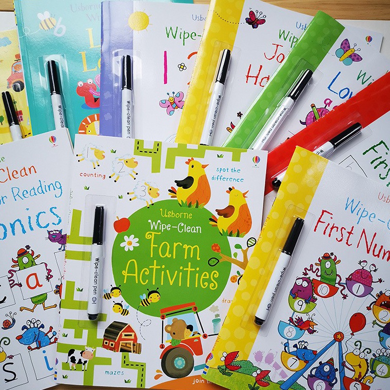 

[KODE PRODUK DQ6SE7449] [MAMAME] USBORNE WIPE CLEAN BOOK ACTIVITIES