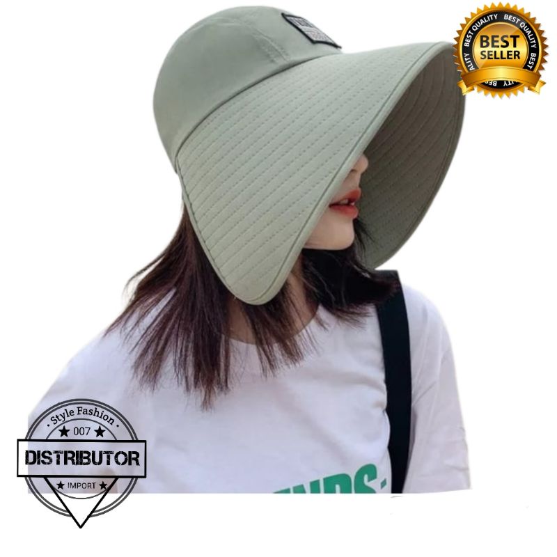 Topi wanita lebar depan anti UV/Topi matahari/Topi pantai/Topi fashion korea