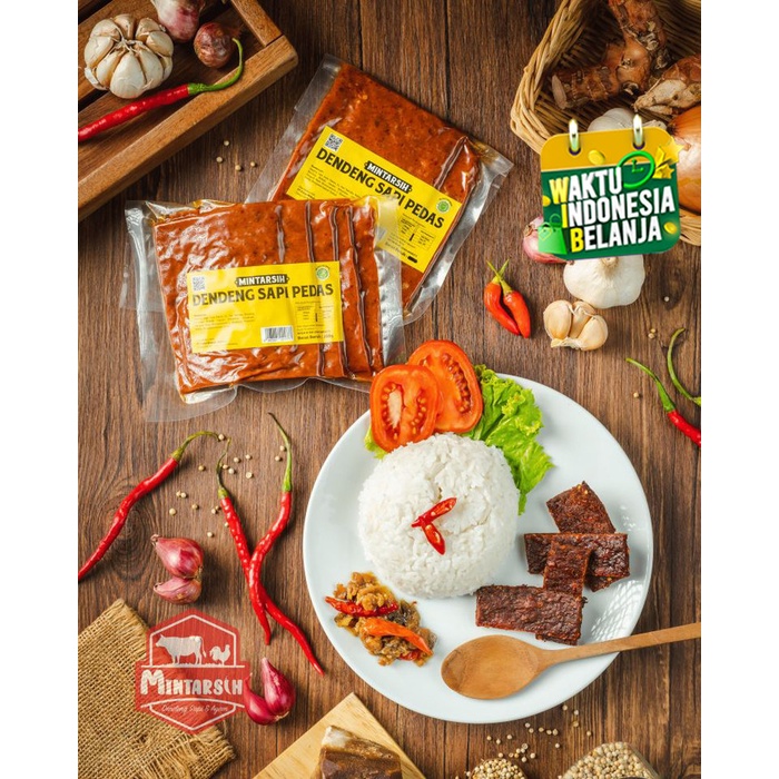 

[PAKET HEMAT] 10PCS Dendeng Sapi 200gr Manis atau Pedas Halal Premium