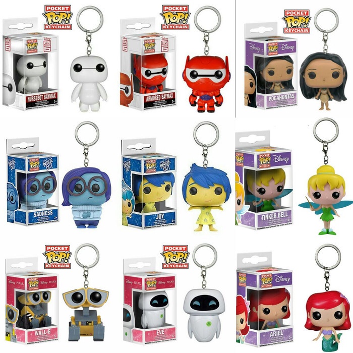 Funko Funko Pop Keychain Mix (Disney, Baymax, Insideout, Pocahontas, Ariel)