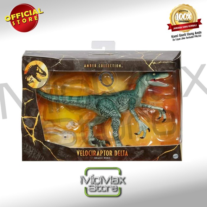 MUST HAVE JURASSIC WORLD AMBER COLLECTION VELOCIRAPTOR DELTA GJN94 TERBARU
