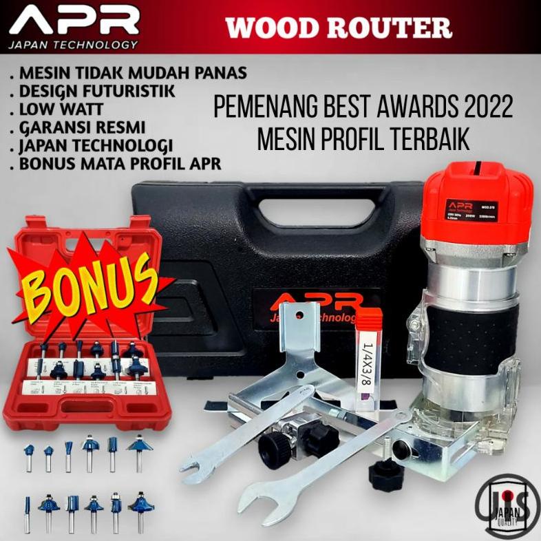 MESIN PROFIL APR JAPAN ROUTER TRIMMER KAYU UKIR 6MM UCHIHA TRIMER BITS SET 12 PCS MATA PISAU TERMURA