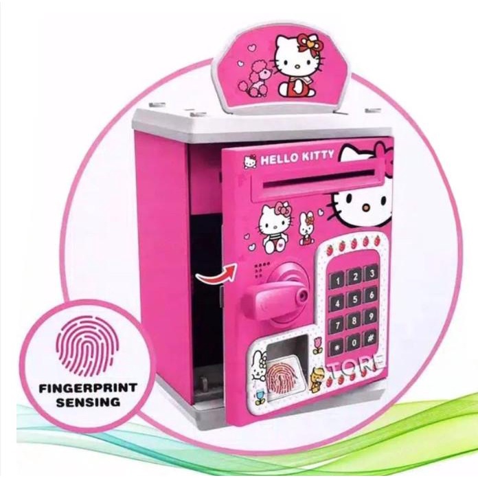 Mainan Edukasi Anak Perempuan Brankas Celengan Atm Sidik Jari