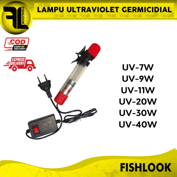 Terlaris Lampu Uv Celup Aquarium Kolam Yamano Uv 20/30/40 Watt Uv -Led Uv