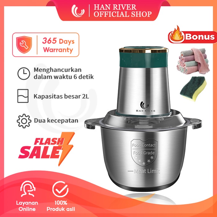 Terlaris Han River Ss01 Meat Grinder Multifungsi 2L