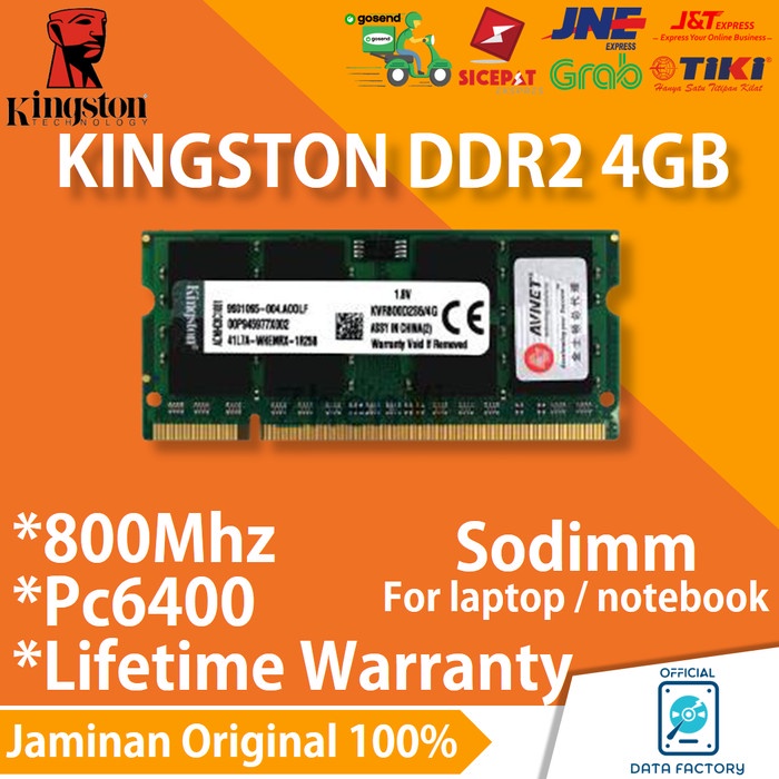 RAM LAPTOP DDR2 4GB KINGSTON PC6400 / 800Mhz ( 1 x 4GB) SODIMM MEMORY