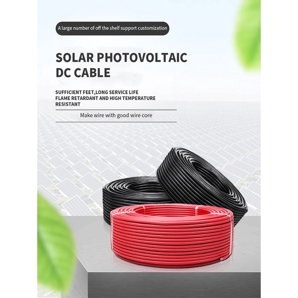Harga per meter  Solar Cable TUV Insulation DC PV 1500V 4mm 6mm 10mm AWG