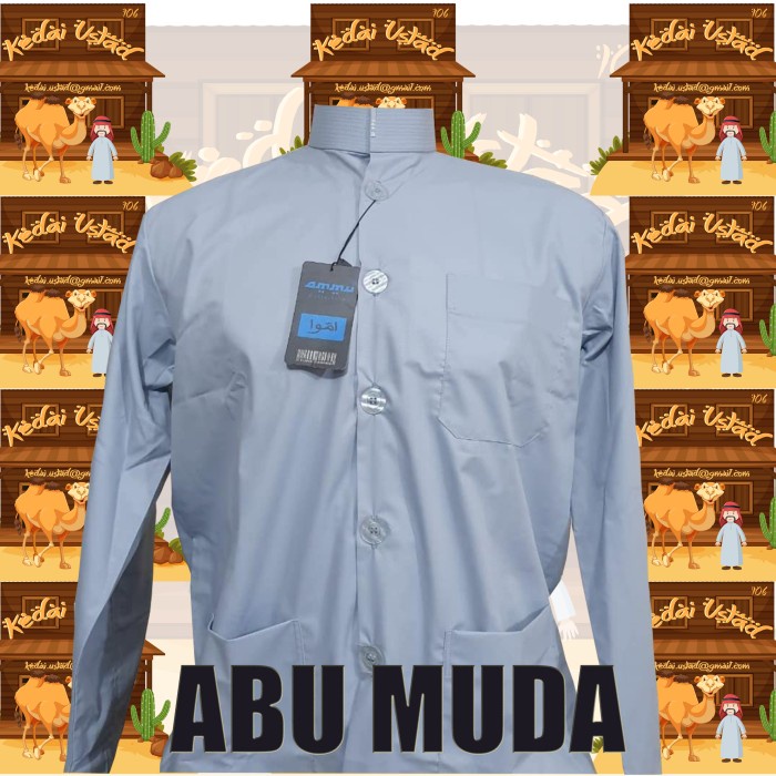 Terlaris Baju Pria Muslim Koko Ammu, Baju Koko Habib/Habaib Merk Ammu Original