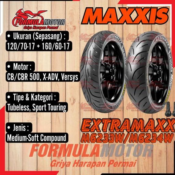 Jual 120 60-17 & 160 60-17 Maxxis Extramaxx Sepasang Ban Moge Ring 17
