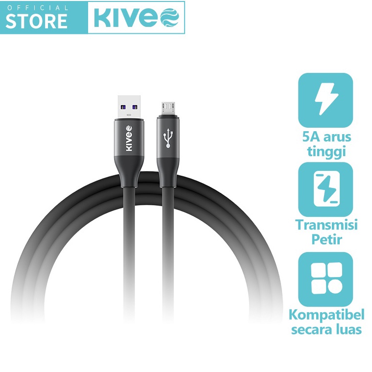 Kivee Kabel Data Micro USB Fast Charging 2.4A/5A /22.5W ▫ WGD.13Jn23ᵞ