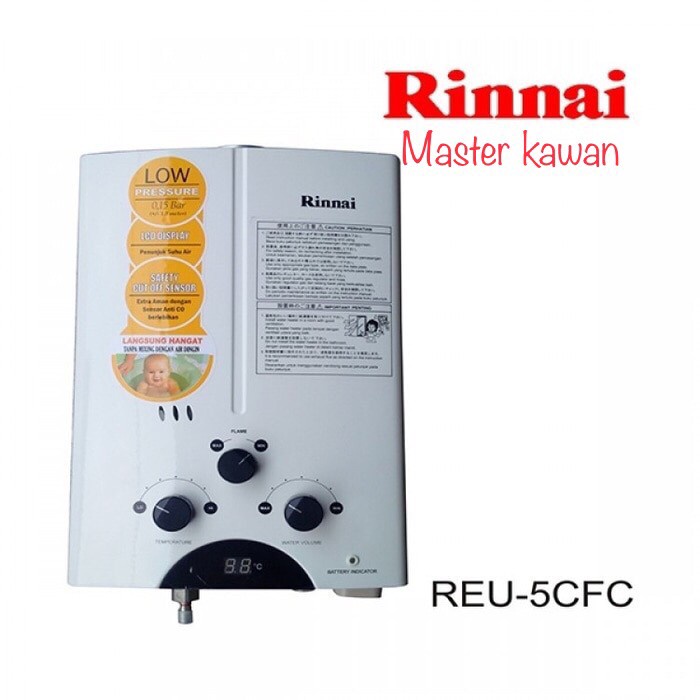 Water Heater Gas Rinnai REU 5 CFC / REU 5CFC /pemanas air gas Rinai