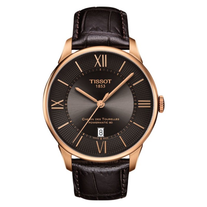 DISKON SPESIAL TISSOT T099.407.36.448.00 T-CLASSIC CHEMIN DES TOURELLES MAN BROWN TERMURAH