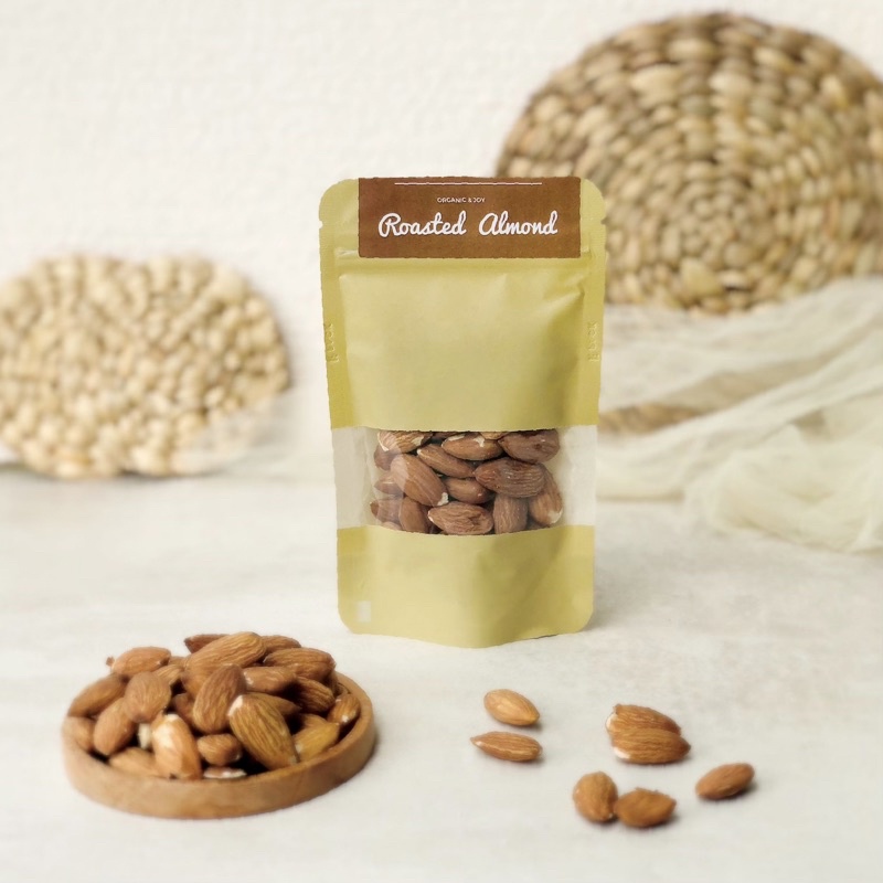 

ORGANIC&JOY ROASTED ALMOND/ ALMOND PANGGANG (ORIGINAL, WHOLE ROASTED,PREMIUM GRADE)