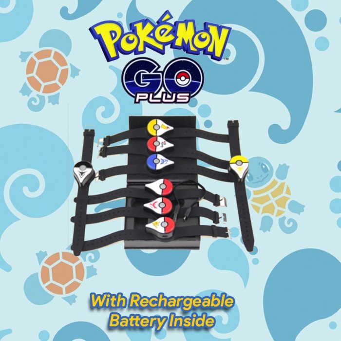 Terlaris Pokemon Go Plus Pogo+ Dual Version Auto - Manual Rechargeable Battery