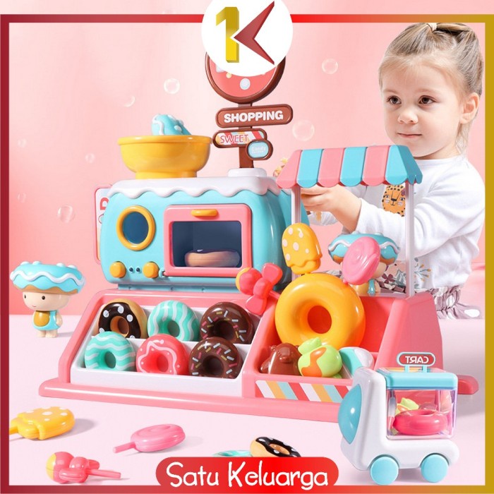 Terlaris Sk-M29 Mainan Edukasi Anak Toko Donat 999-82 / Jualan Roti Donut