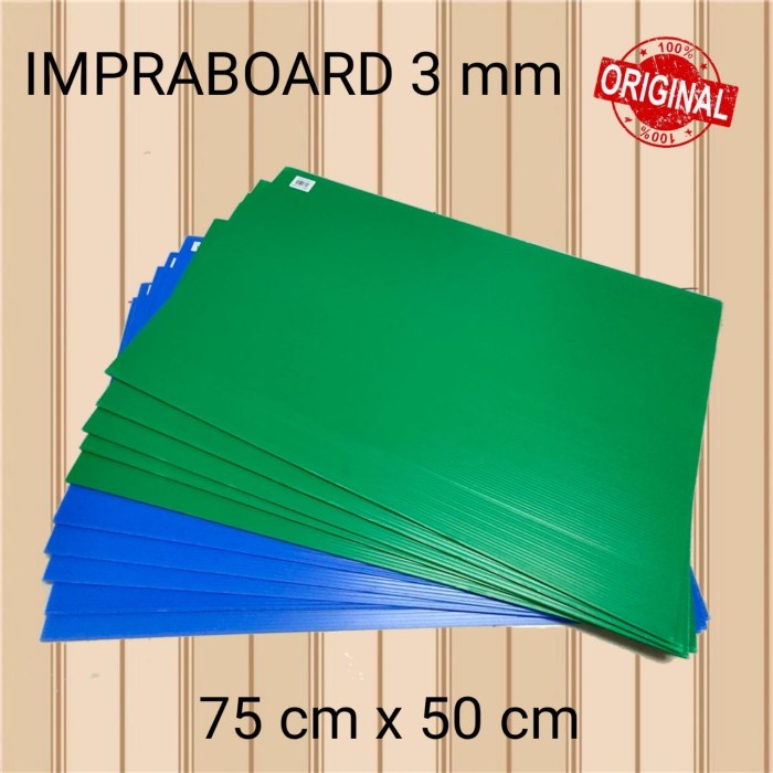 

impraboard 3mm / hijau - biru / set 4