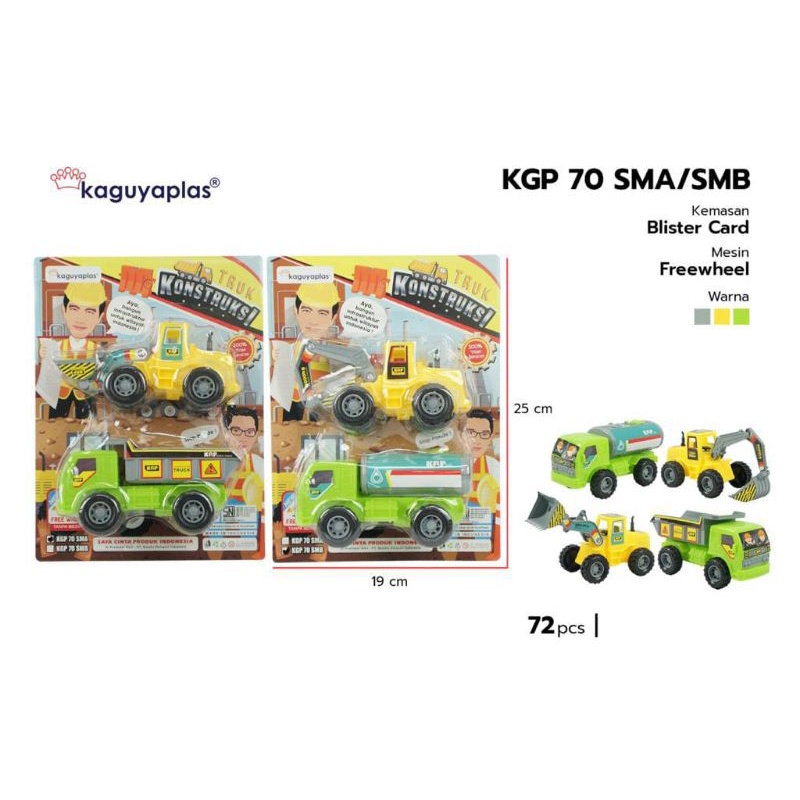MAINAN ANAK KGP70SMA TRUCK KONSTRUKSI