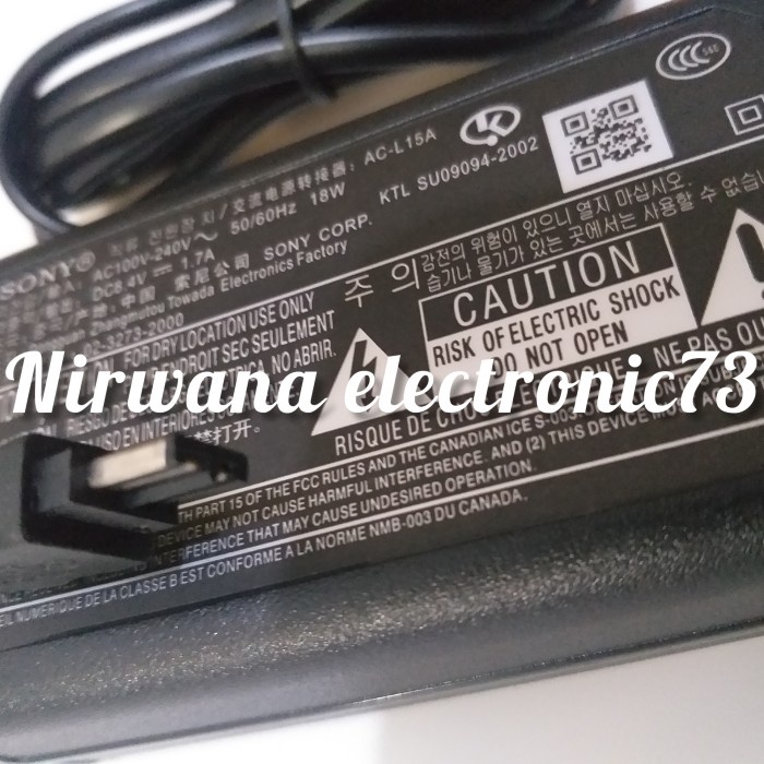 PROMO ADAPTOR CHARGER SONY HXR-MC2500, MC1500, NX100, NX200 TERLARIS