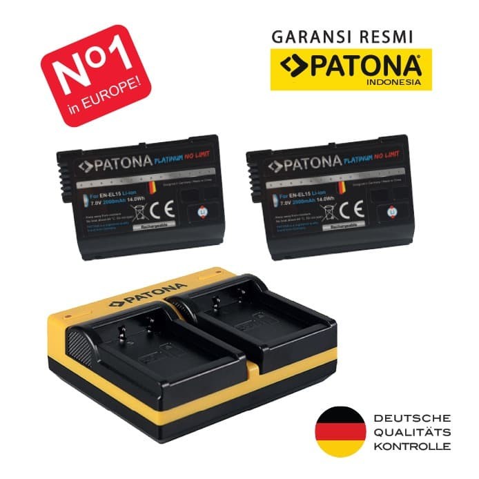 FLASH SALE PATONA FOR NIKON EN-EL15 ENEL15 D610 D750 D810 D850 D7200 D7500 Z6 Z7 TERBARU