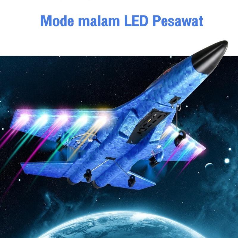 Jojotoy Mainan Pesawat Terbang Remote Control Led Pesawat Glider Airplane Foam Su35 Pesawat Mainan P