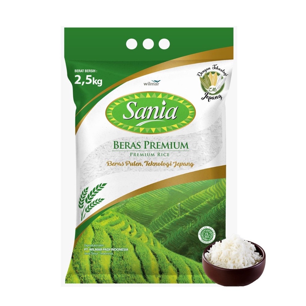 

Terlaris SANIA BERAS PREMIUM 2.5 KG RICE PULEN PADI NASI SANGU VHI