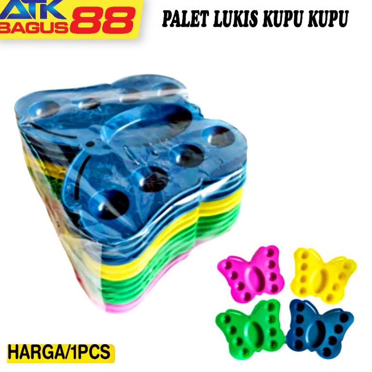 

sj❁Paling Popular❂➶ 1lusin PALET LUKIS / PIRING CAT AIR KUPU KUPU / TEMPAT CAT AIR BUTTERFLY - Besco T76 ➧