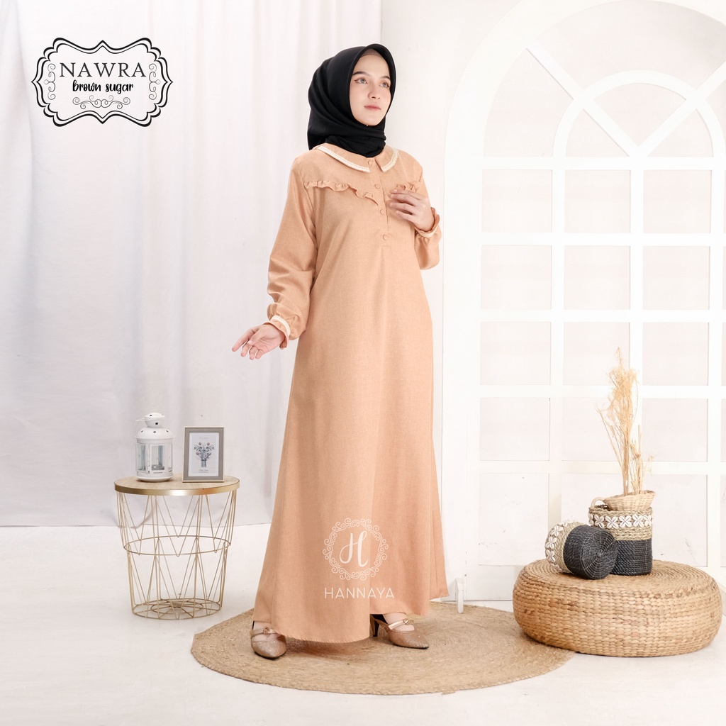 GAMIS TERBARU KATUN MADINAH NAWRA DRESS BY HANNAYA VARIASI WARNA 2