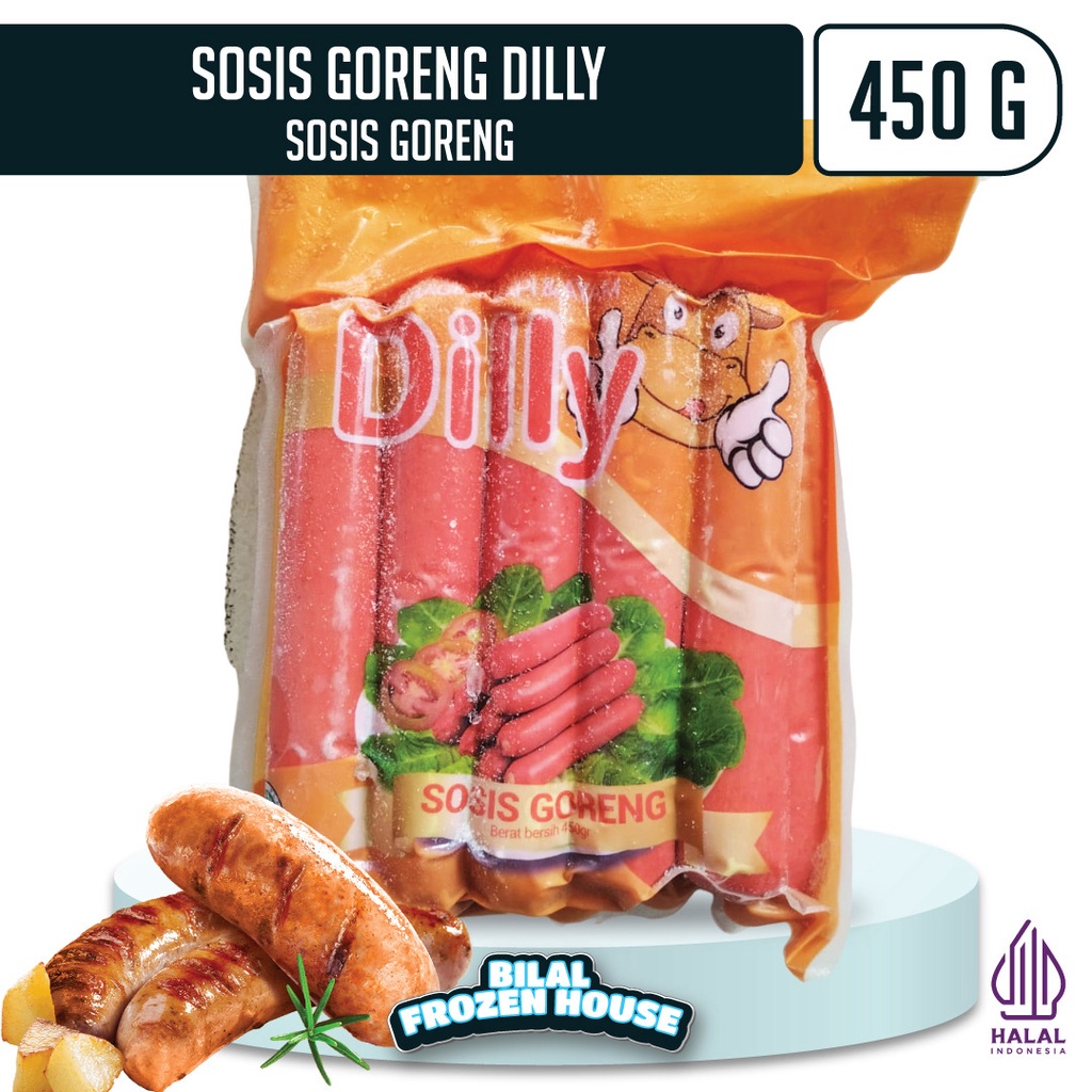 

Dilly Sosis Goreng 450gr Isi 10pcs