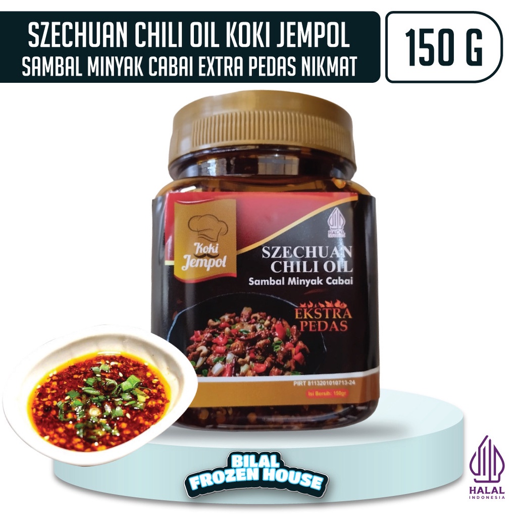 

Koki Jempol Szechuan Chili Oil 150gr - Sambal Minyak Cabai Extra Pedas