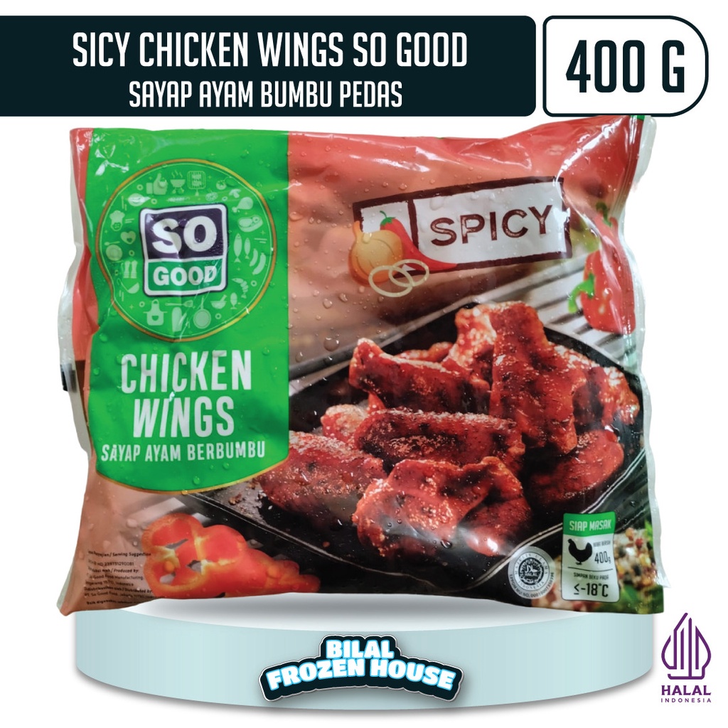 

So Good Spicy Wing 400gr - Sayap Ayam Berbumbu