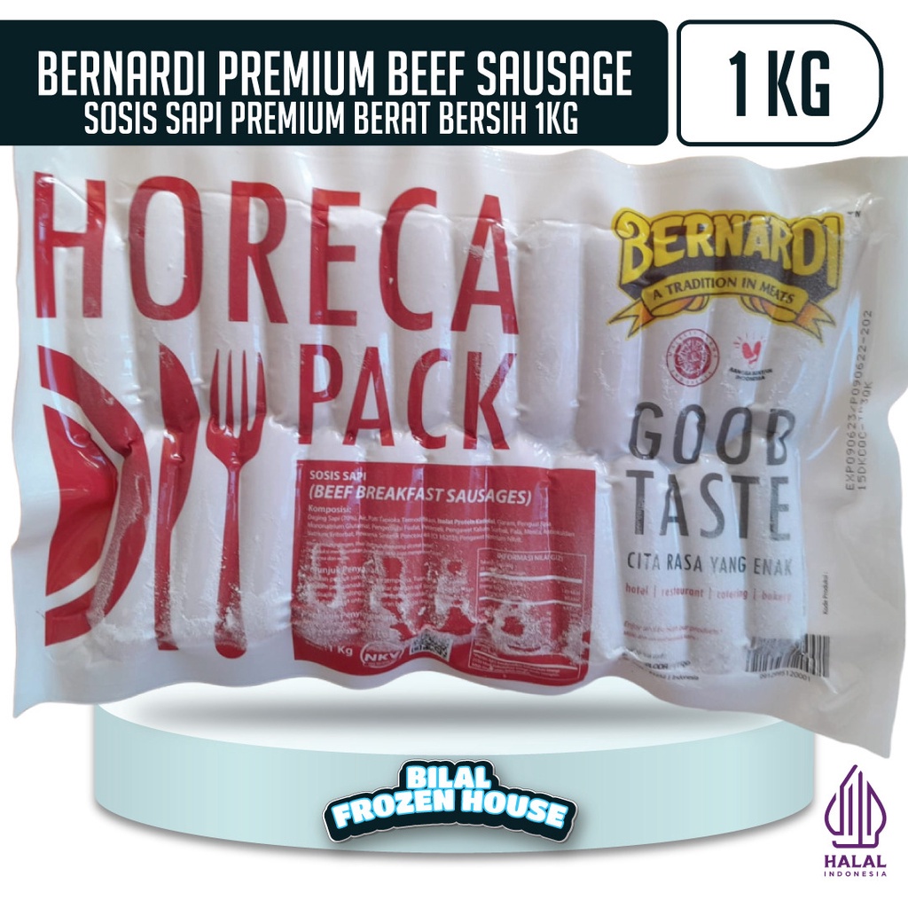 

Sosis Sapi Bernardi Horeca Pack Beef Breakfast Premium 1kg