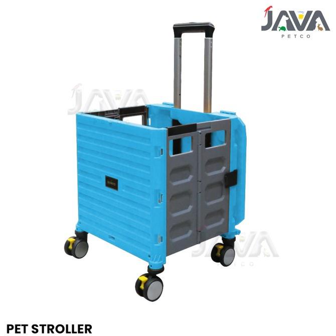 Pet Stroller Troli Lipat Anjing Kucing / Pet Trolley Dog Stroller