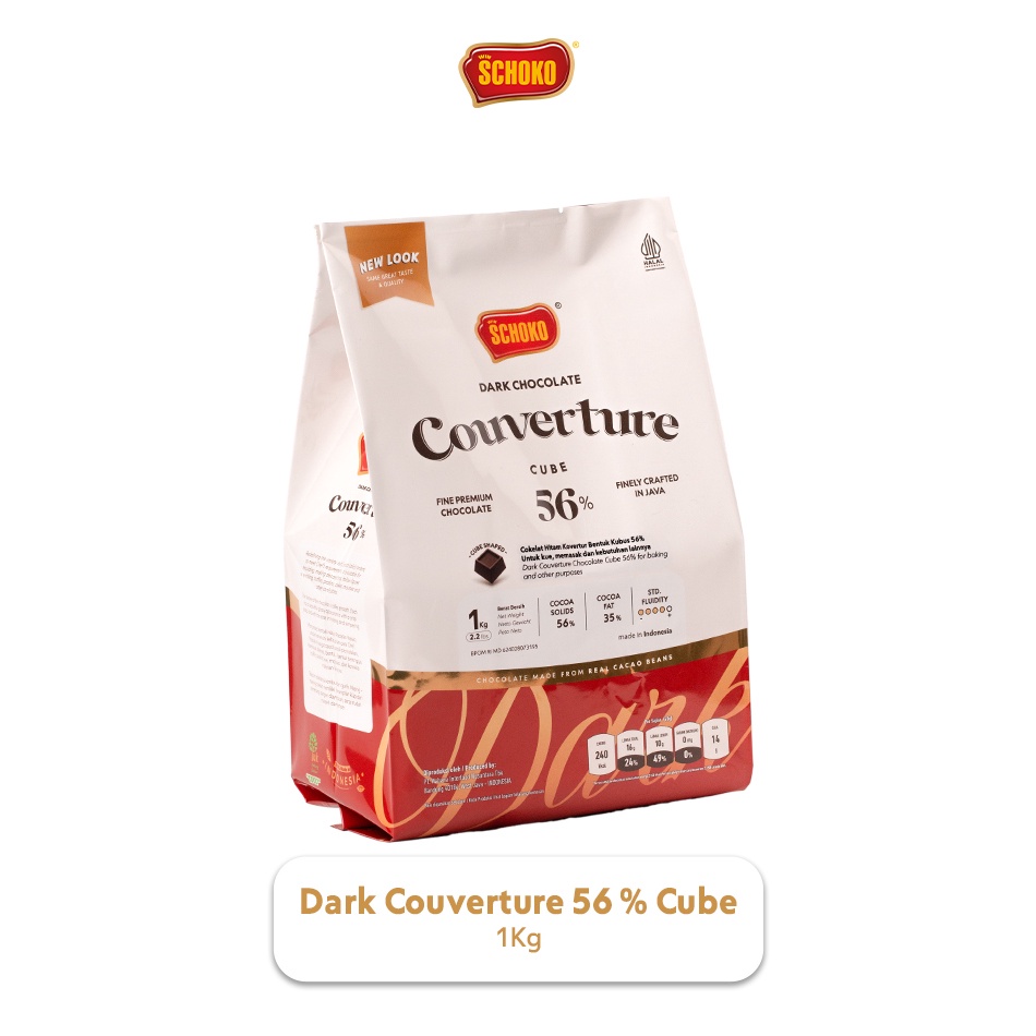

Kirim sekarang SCHOKO Dark 56% Couverture Cube - 1 Kg / Coklat Kovertur Bentuk Dadu 81