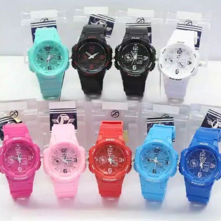 MJW.18Jn23a– Jam tangan Anak Remaja Analog Fashion Pilot 002 003 004 Original anti air