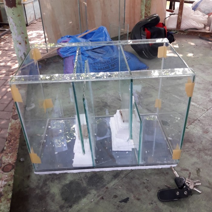Aquarium.Sump Filter 5X3X35 Kaca 5.Mili .2 Chamber /Skatan