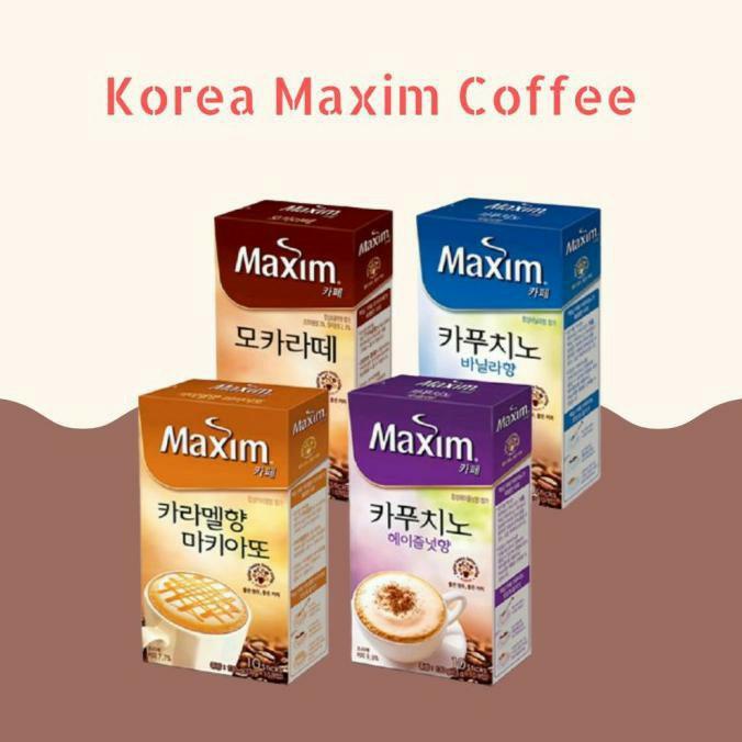 

[isi 10 Pcs] PREMIUM Maxim Coffee Cappuccino Hazelnut - Kopi Korea Best Seller