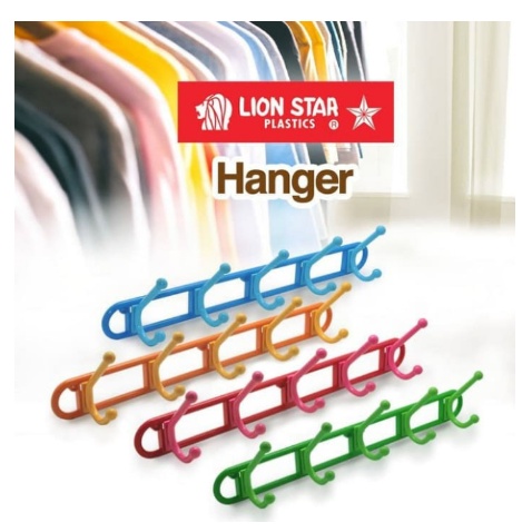 Hanger Gantungan Baju Kapstok GB-1 LS Cantolan Baju Pakaian Plastik Lion Star