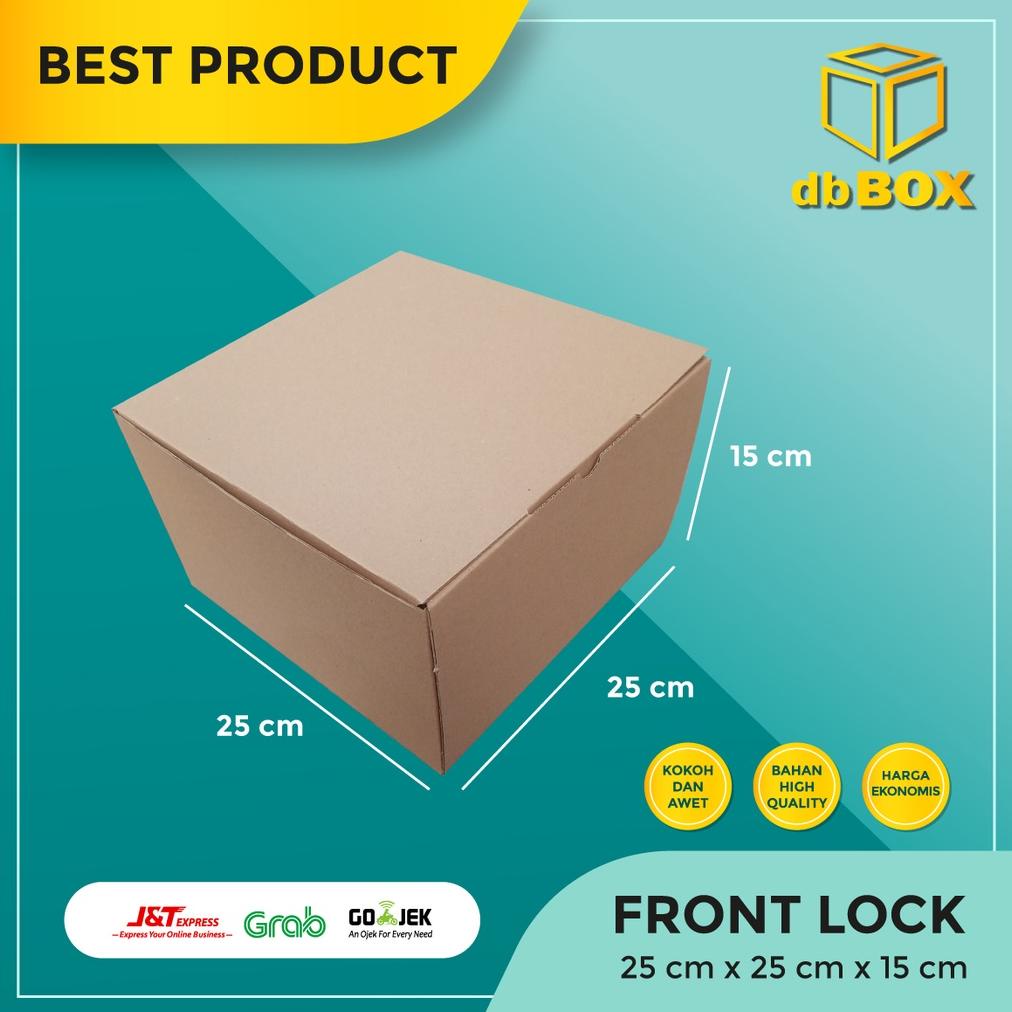 

Promo (10pcs) kardus 25x25x15 cm - die cut kotak kue tart