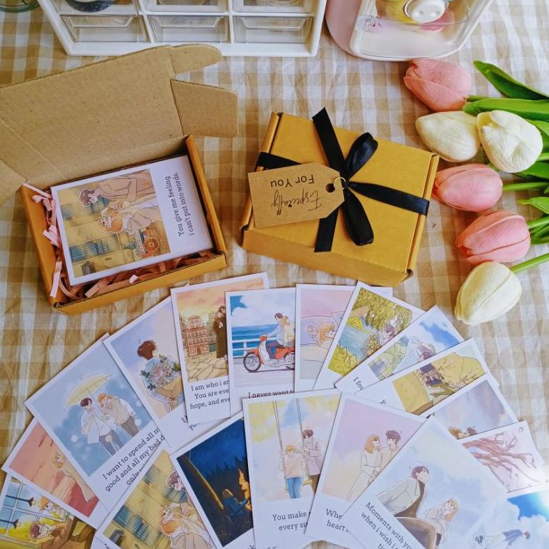 

Promo Love Quote card isi 18pcs