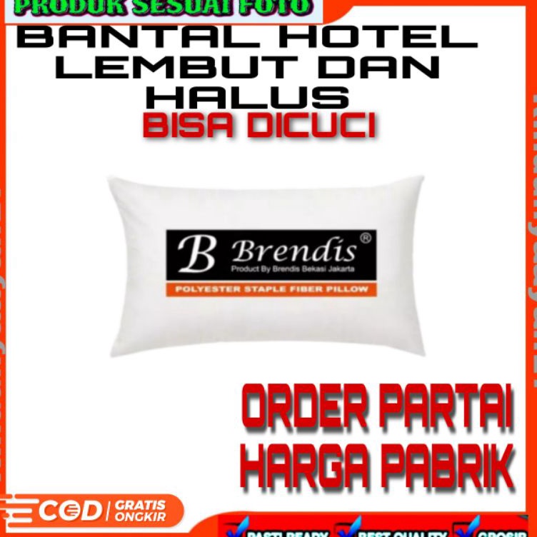 [KODE 77]  [100%ORIGINAL]BANTAL/GULING HOTEL BRENDIS EMPUK LEMBUT ISI(1 pcs) Bantal hotel