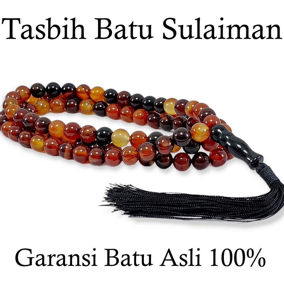 Dijamin Ori>/ Tasbih Batu Natural Sulaiman Madu Asli