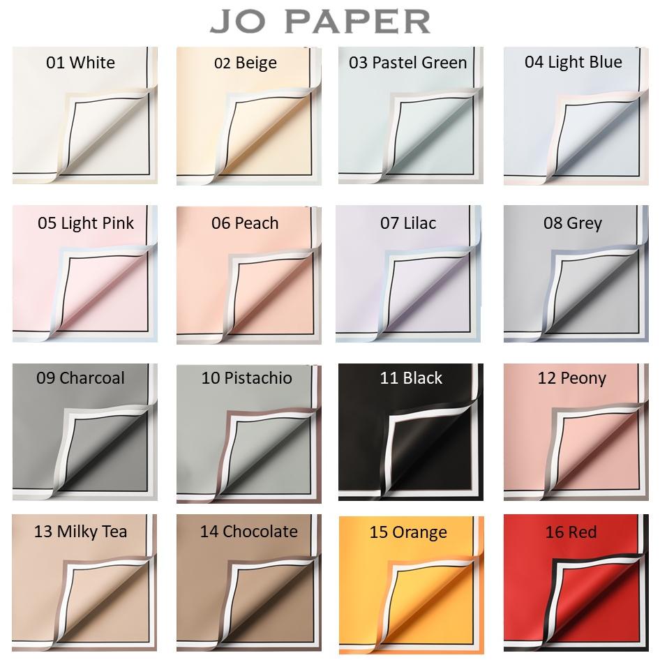 

Terbaru [20 LEMBAR] Flower Wrapping Paper Varian List Bi Color Frame Kertas Buket Bunga Cellophane Florist Kertas Kado