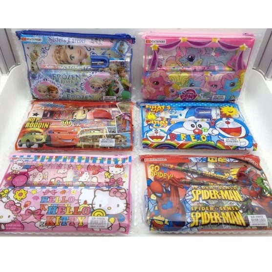 

❄️ READY STOK ❄️ Stationery set XD 9501 / Set Alat Tulis Anak Karakter / Tempat Pensil Kotak Pensil