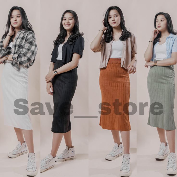 Di⚡kon   Rok Span Rajut 7/8 • Rok Span Rajut Sebetis • Rok Rajut 7/8