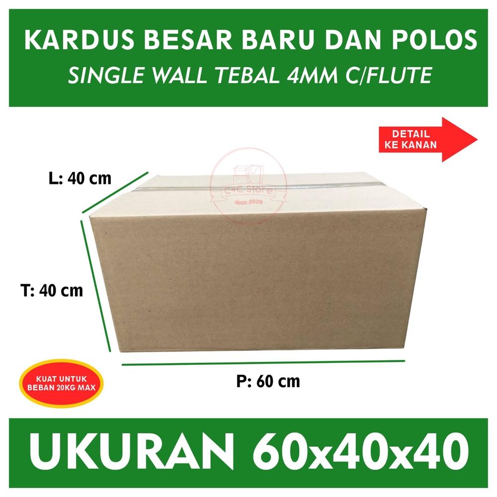 

Sale 7.7 Kardus Karton Box Packing Polos Corrugated 60x40x40