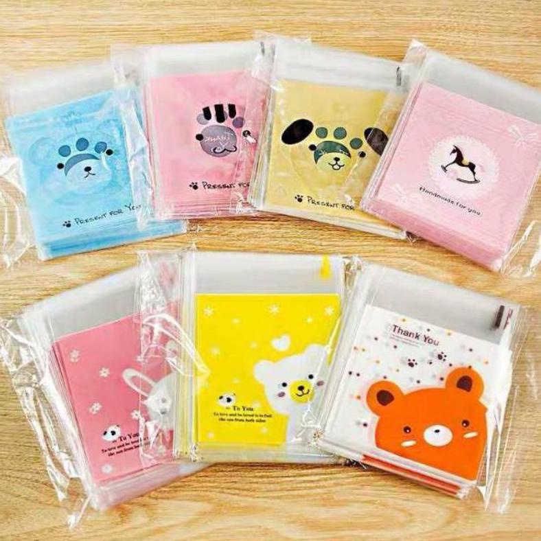 

7.7 100pcs Plastik Cookies 10x10 Plastik OPP Kemasan Kue