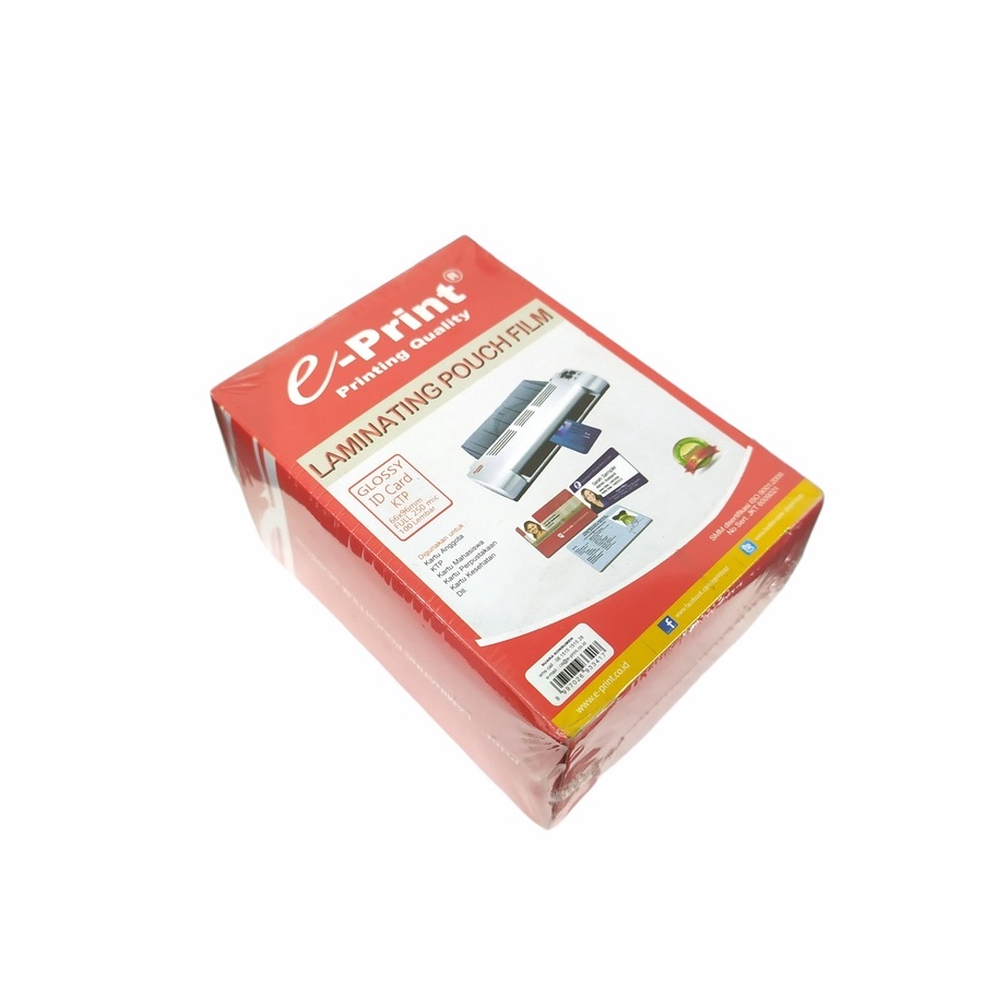 

>XC26619< E-Print Plastik Laminating Pouch ID Card Ukuran KTP 250 micron (100 Lembar)